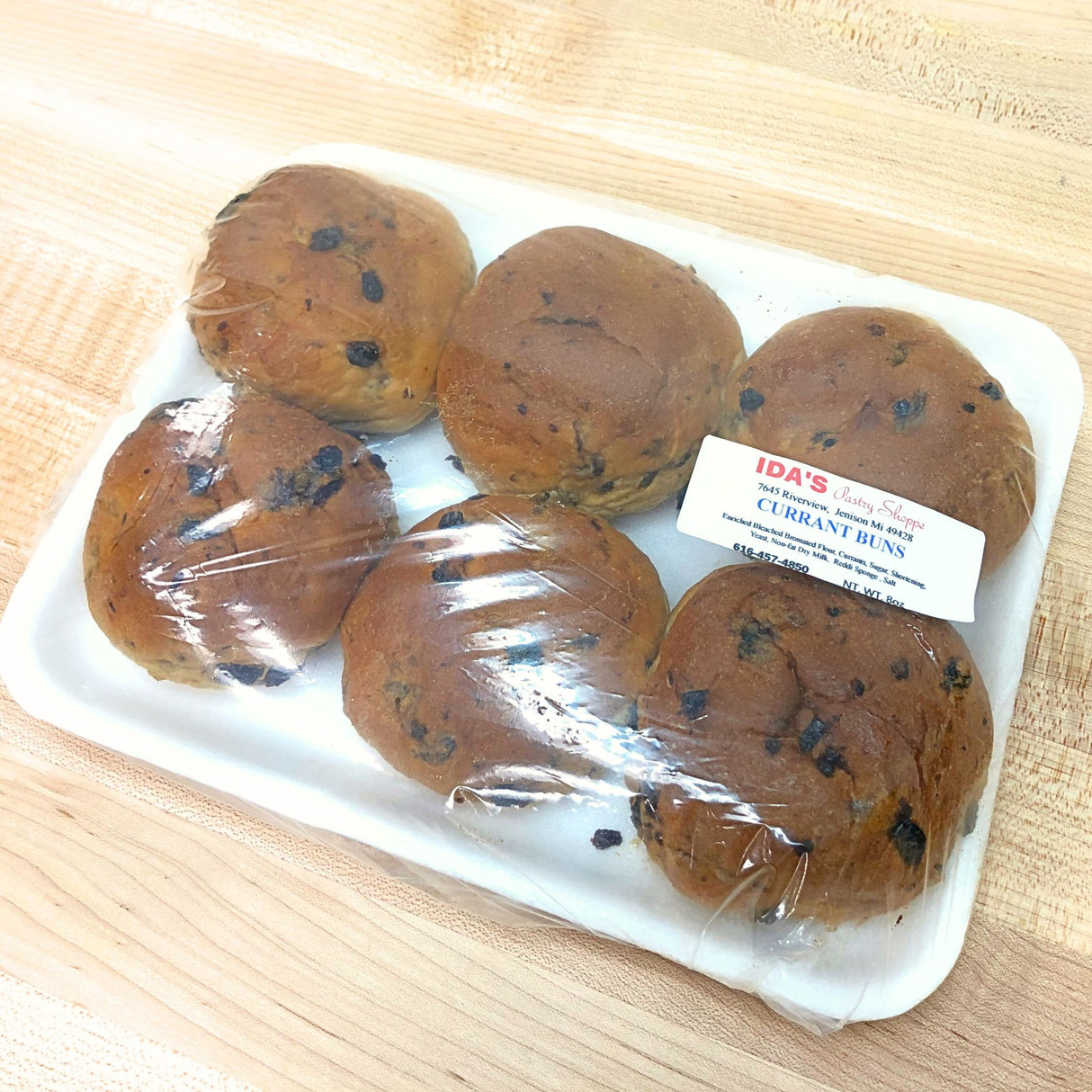 Ida's Bakery Currant Buns 6 ct