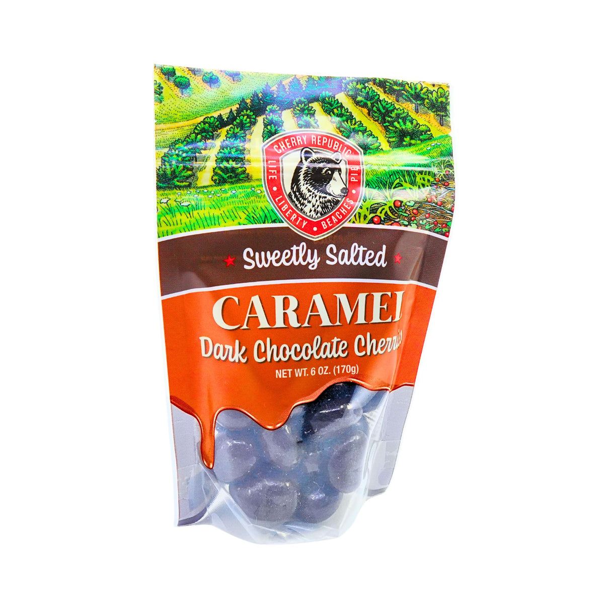 Cherry Republic Caramel Dark Chocolate Cherries 8oz