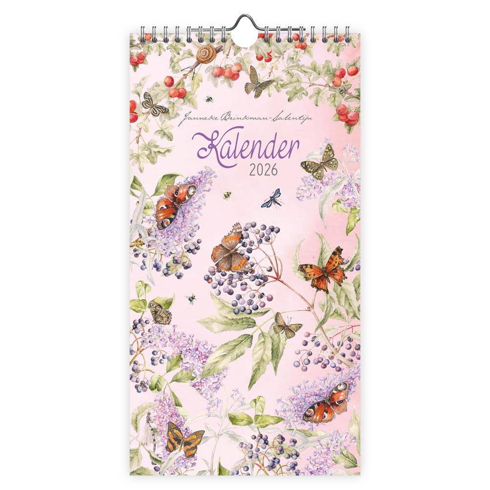 2026 Janneke Brinkman Monthly Notation Calendar 7x13 inches