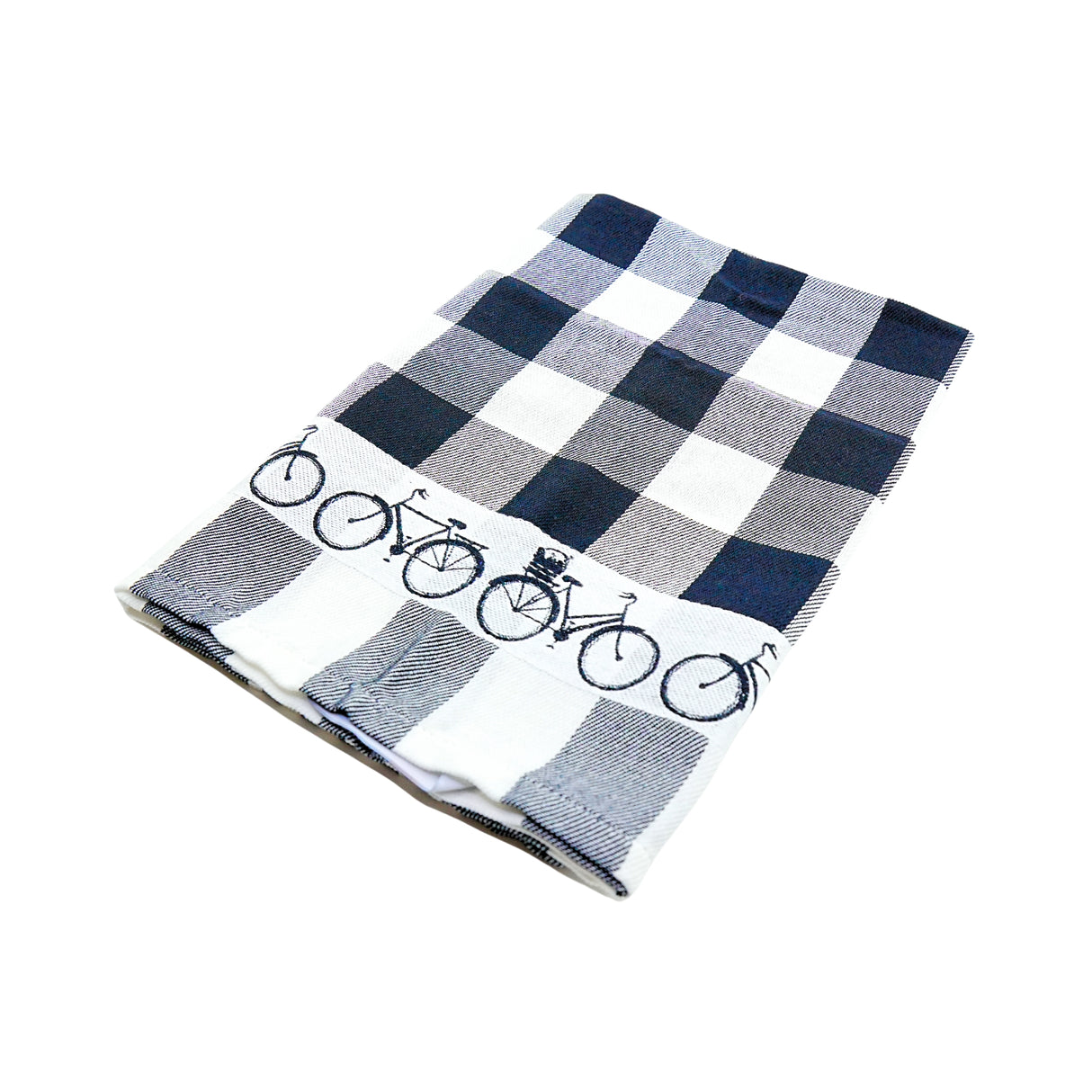 Twentse Black with Bicycles TEA Towel 25x23 inch