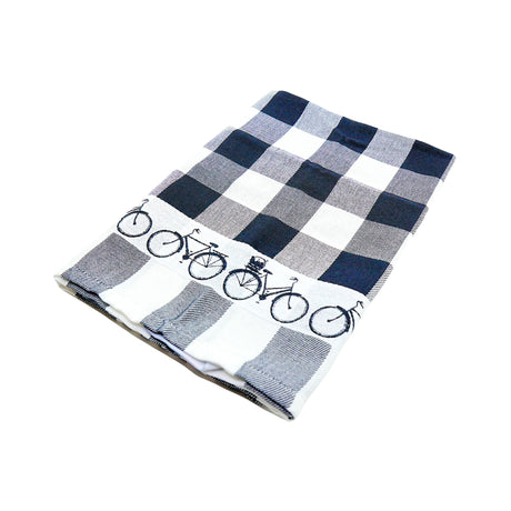 Twentse Black with Bicycles TEA Towel 25x23 inch