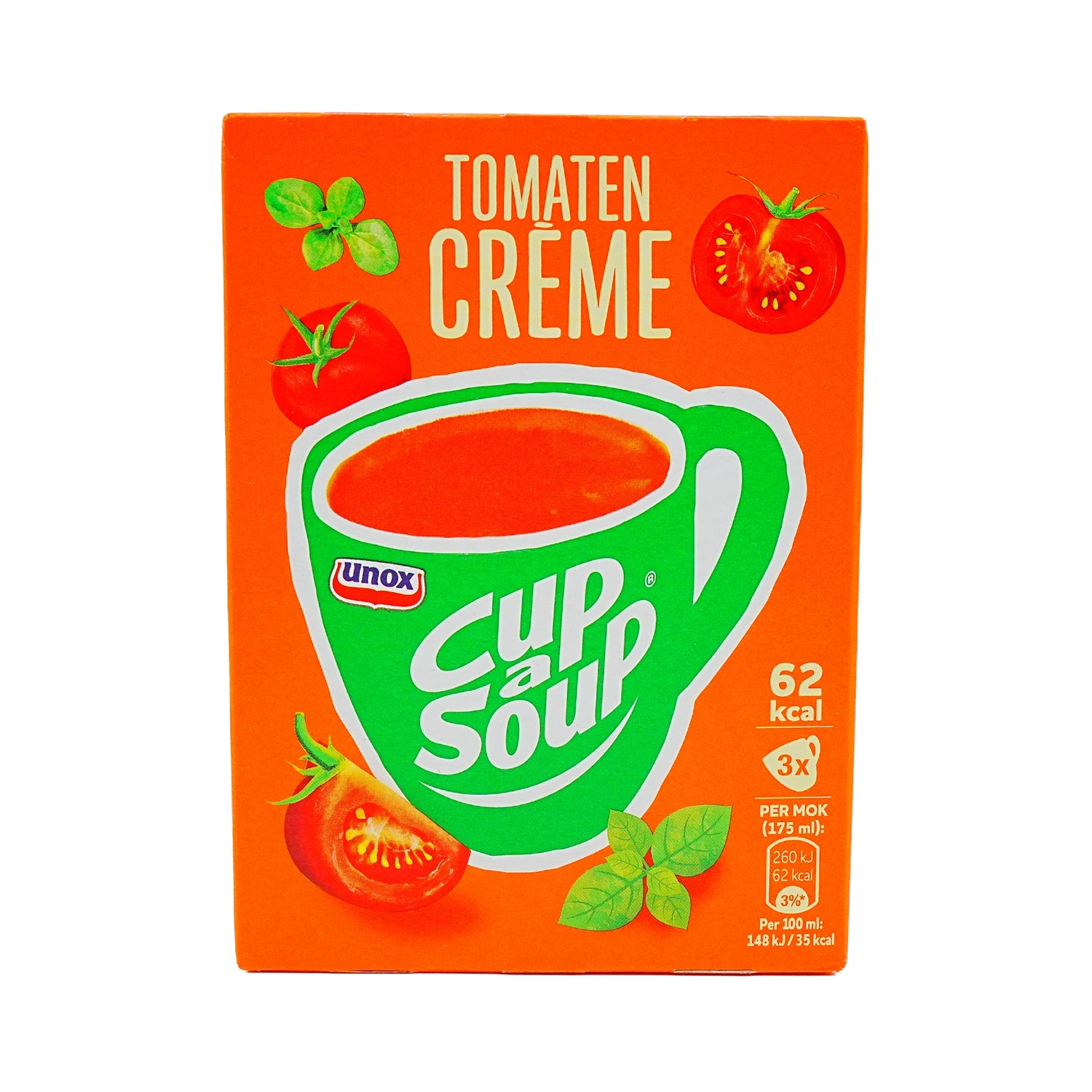 Unox Instant Tomato Cream Cup A Soup 3 packets