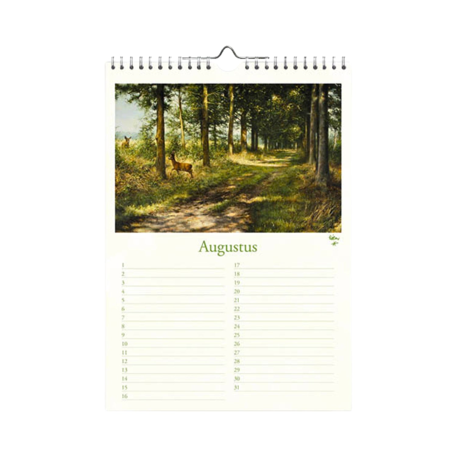 Rien Poortvliet Nature Paintings Birthday Calendar