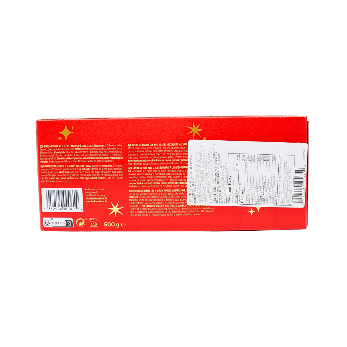 Kuchenmeister Luxury Marzipan Stollen 17.6 oz boxed