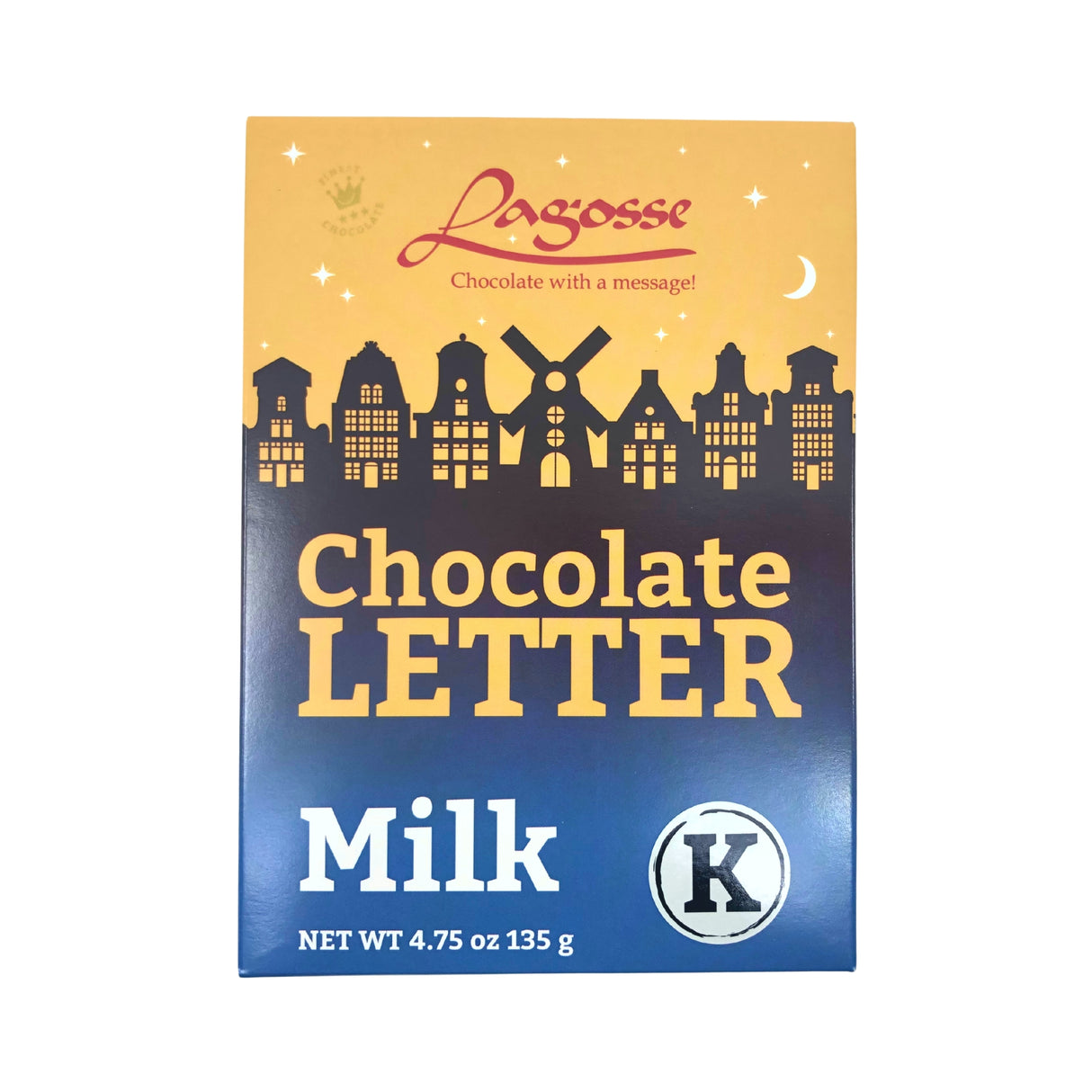 Lagosse Large Milk K Chocolate Letter 4.7oz