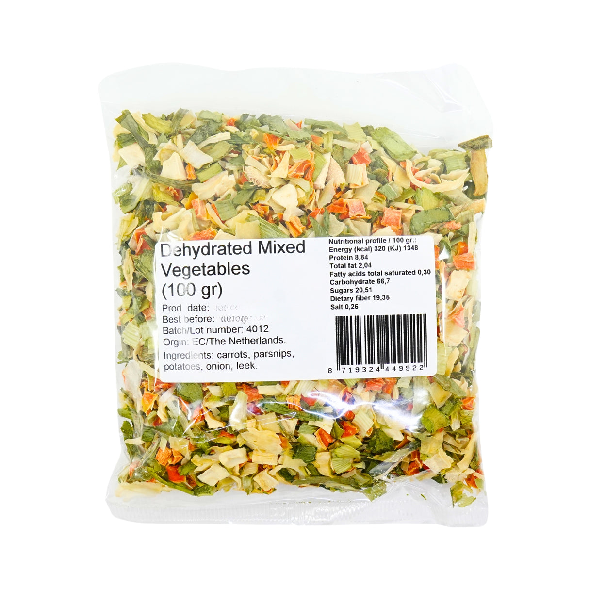Verstegen Dika Mixed Dry Soup Vegetables 3 oz bag