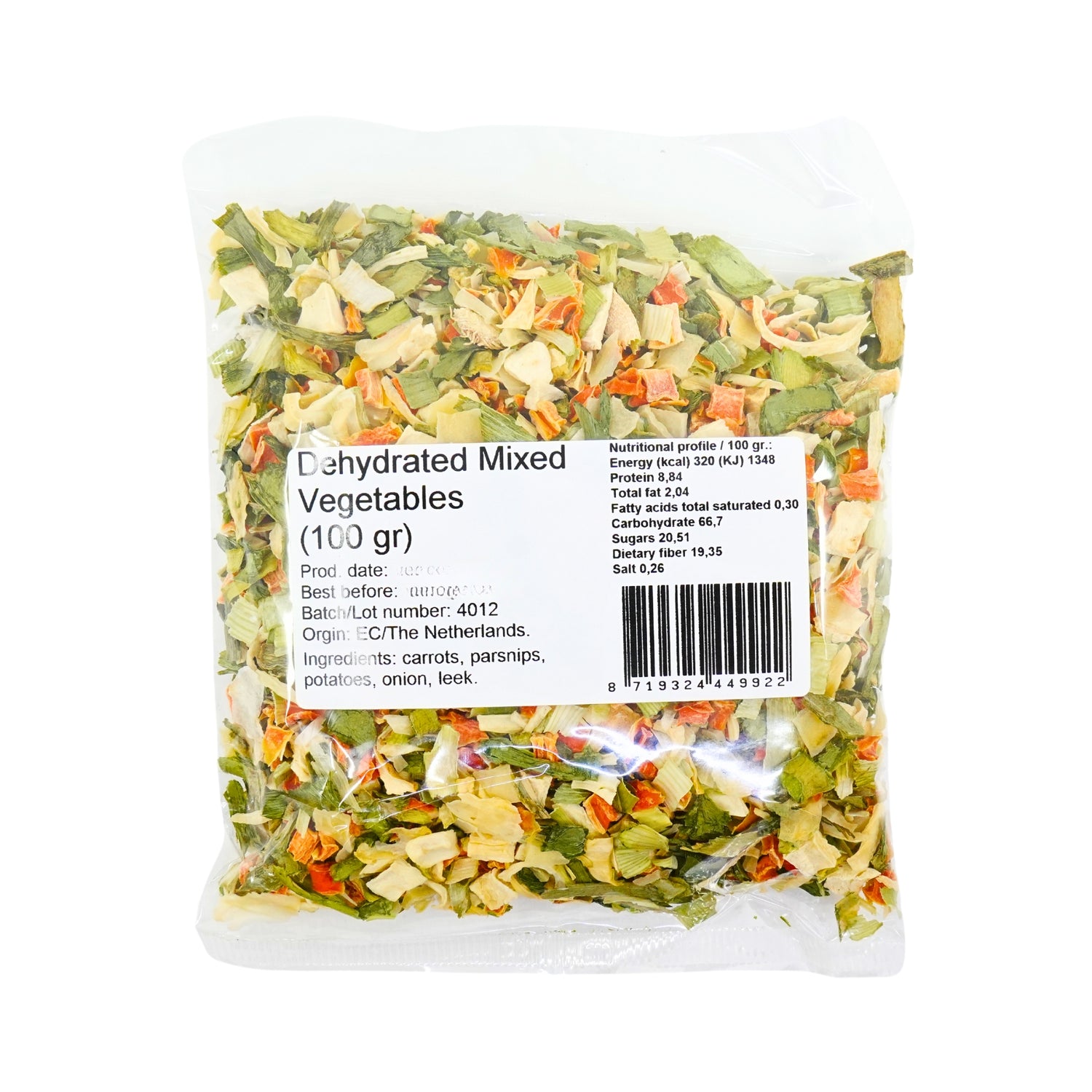 Verstegen Dika Mixed Dry Soup Vegetables 3 oz bag