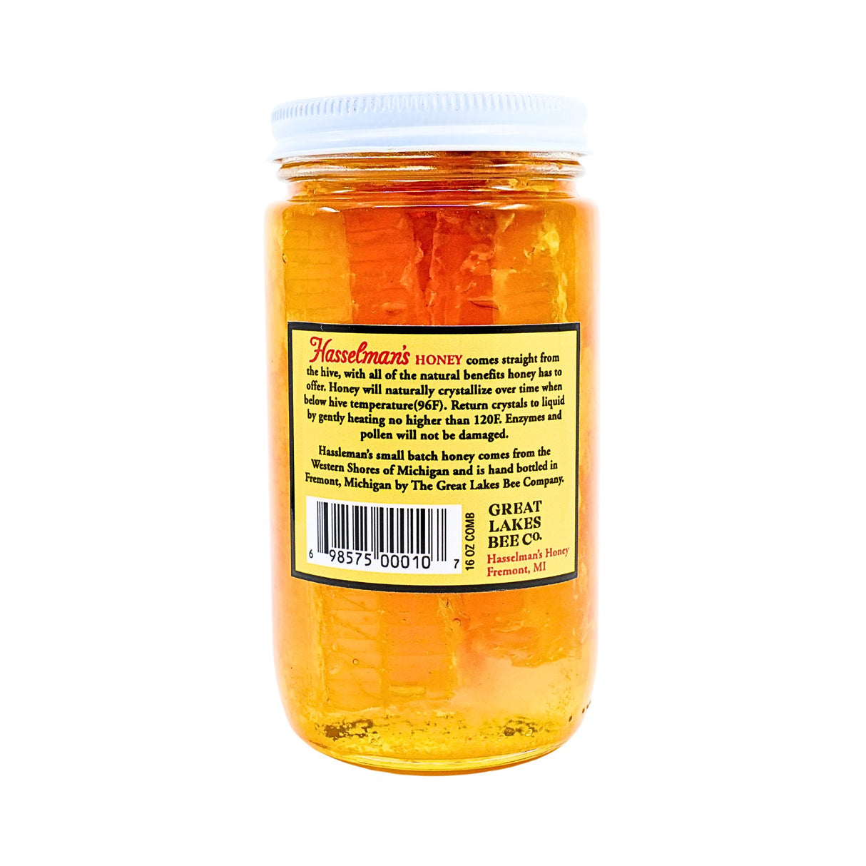 Hasselman's Honeycomb Honey 16oz Jar