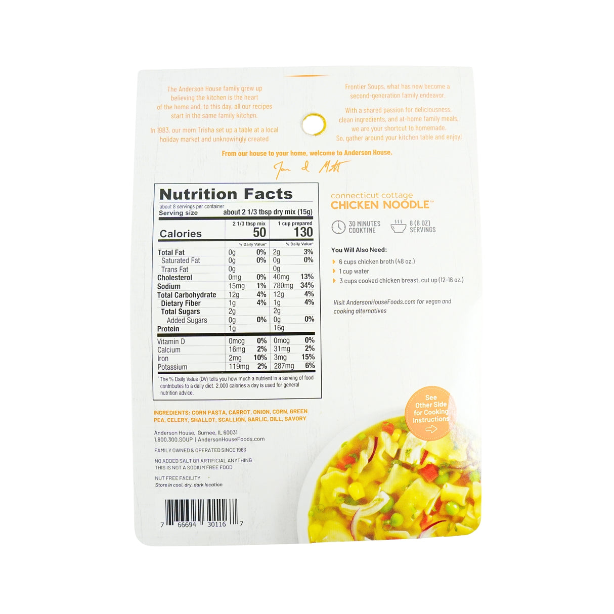 Frontier Soups Connecticut Cottage Chicken Noodle Soup Mix