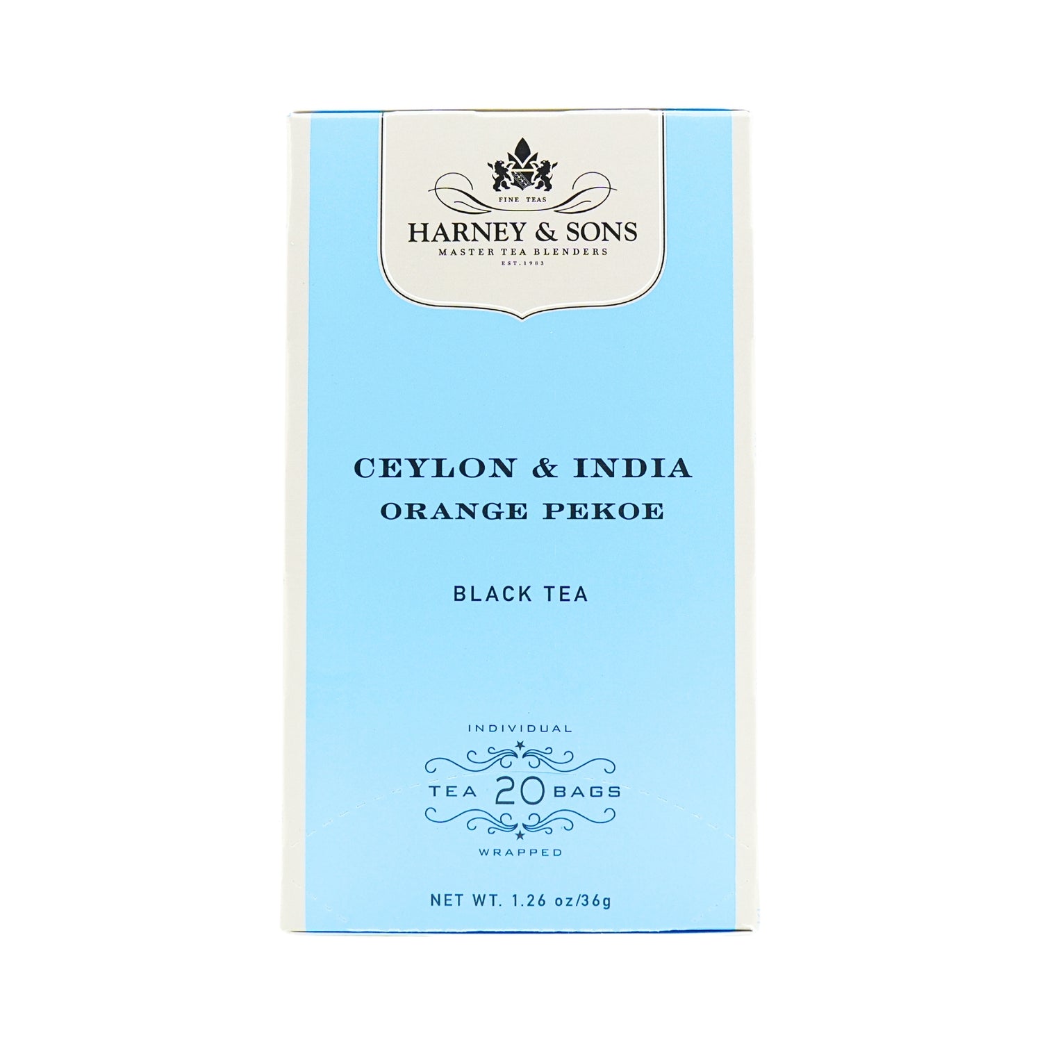 Harney & Sons Ceylon & India Orange Pekoe Tea 20 Ct Box