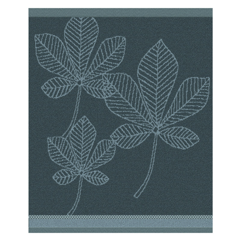 DDDDD Leaves Atlantic Blue Hand Towel 20x22 inch