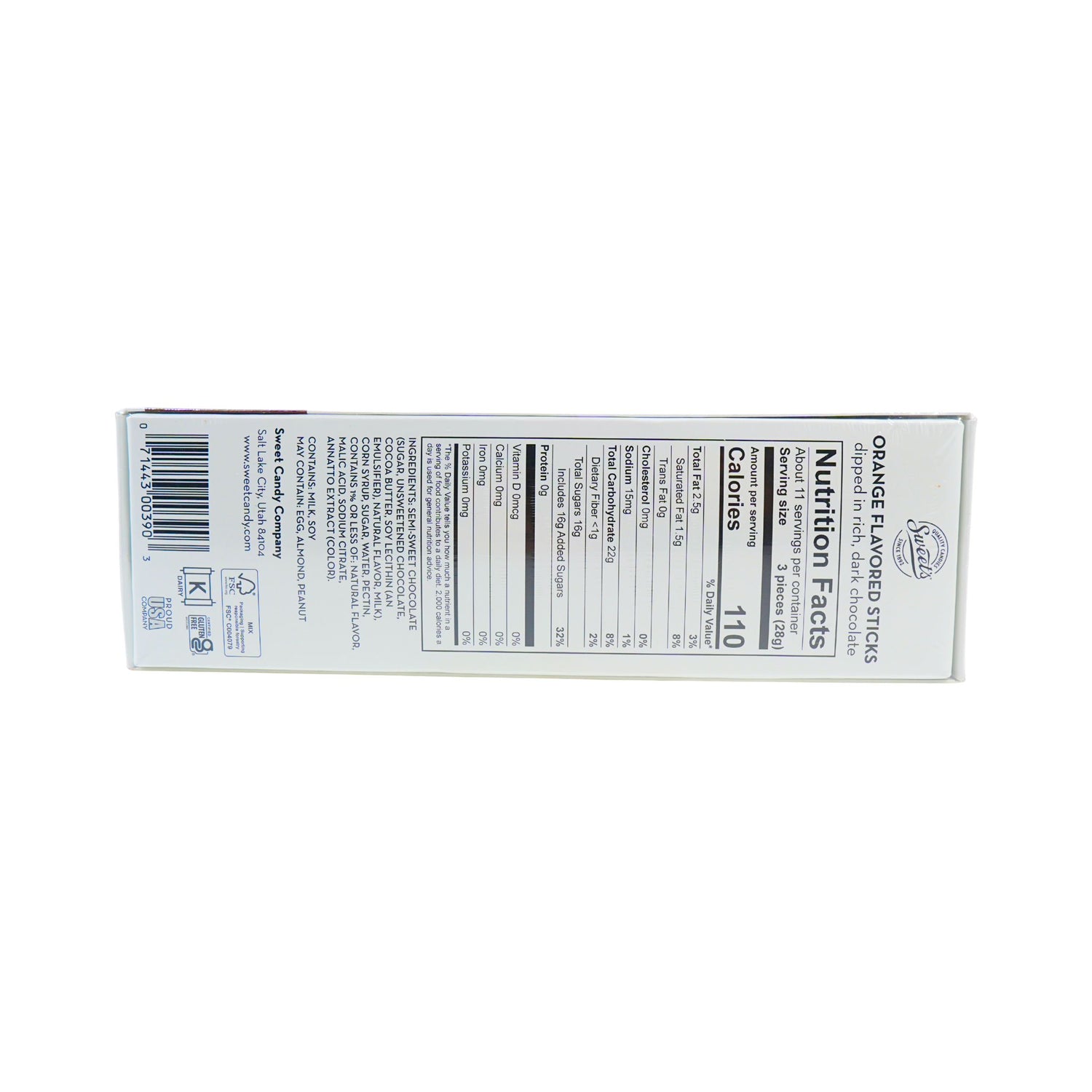 Sweets Dark Chocolate Orange Sticks 10.5 oz