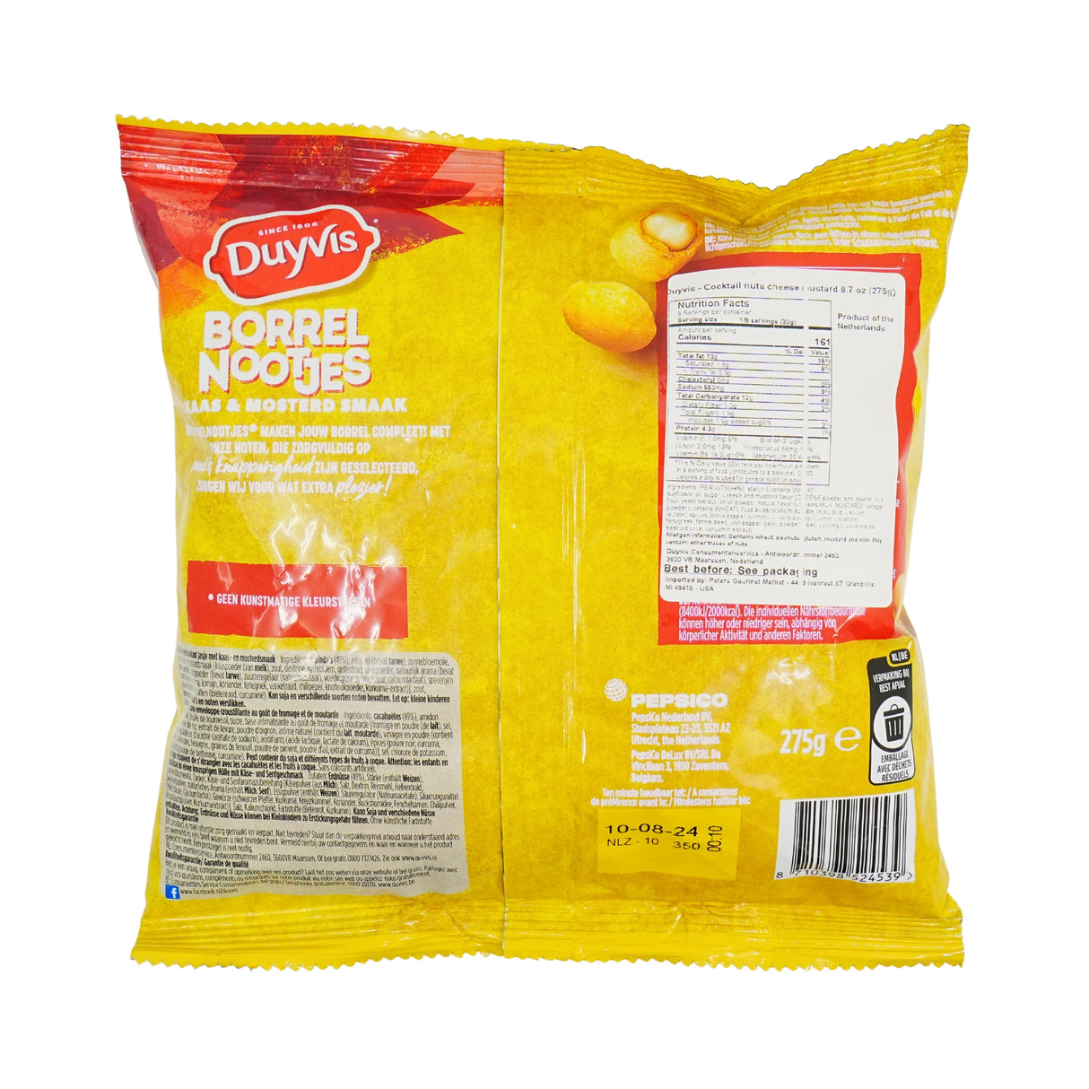 Duyvis Borrelnootjes Mustard & Cheese 9.7oz Bag