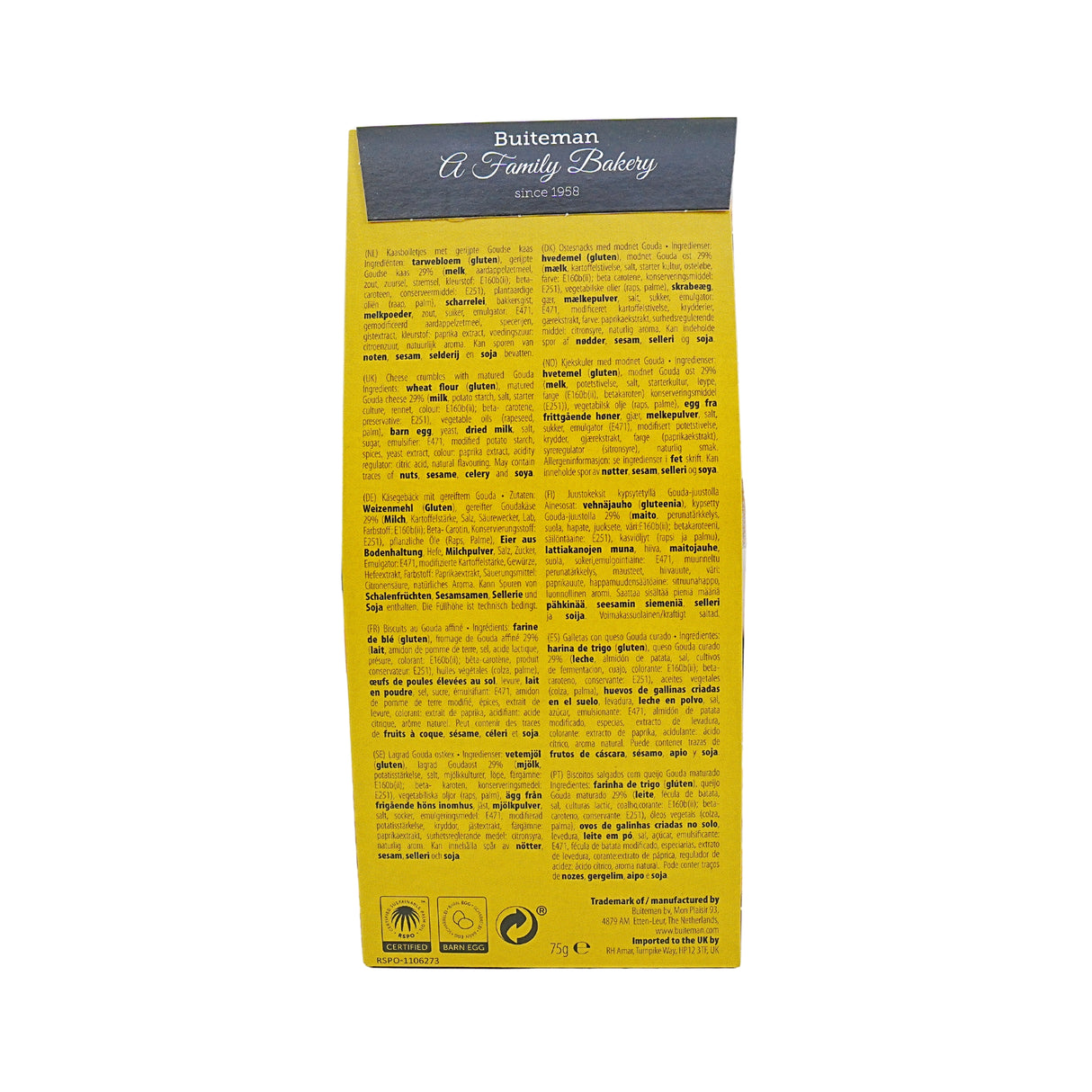 Buiteman Savory Gouda Cheese Biscuits 2.5 oz