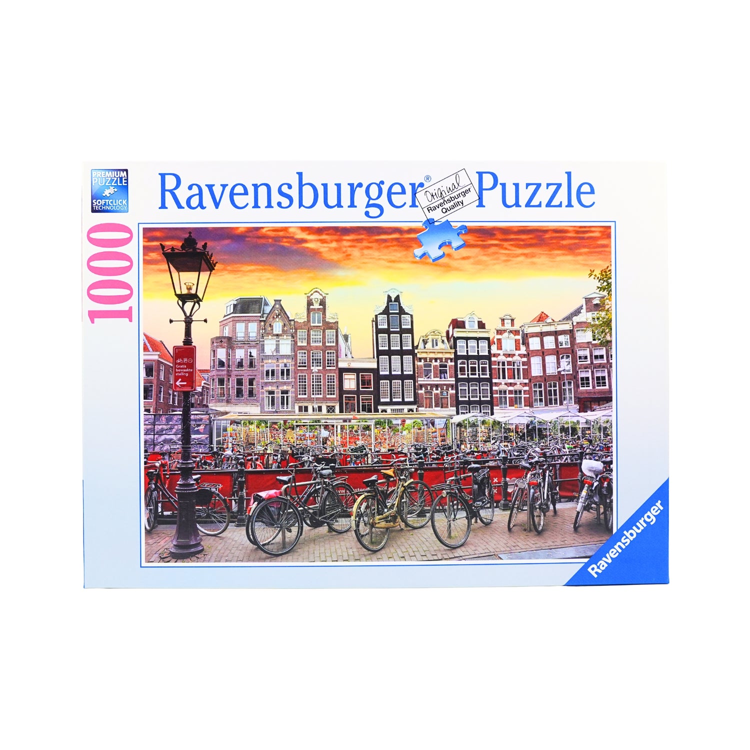Puzzle  Ravensburger Bikes on Amsterdam Canal 1000 pc