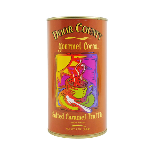 Door County Coffee Salted Caramel Truffle Hot Chocolate Canister 7 oz