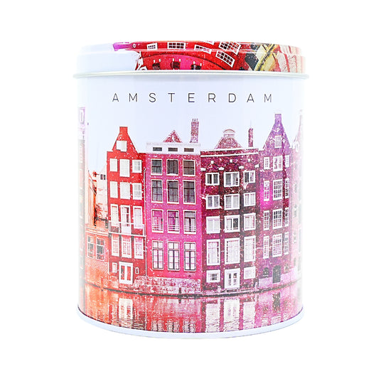 Amsterdam Houses Red tin EMPTY