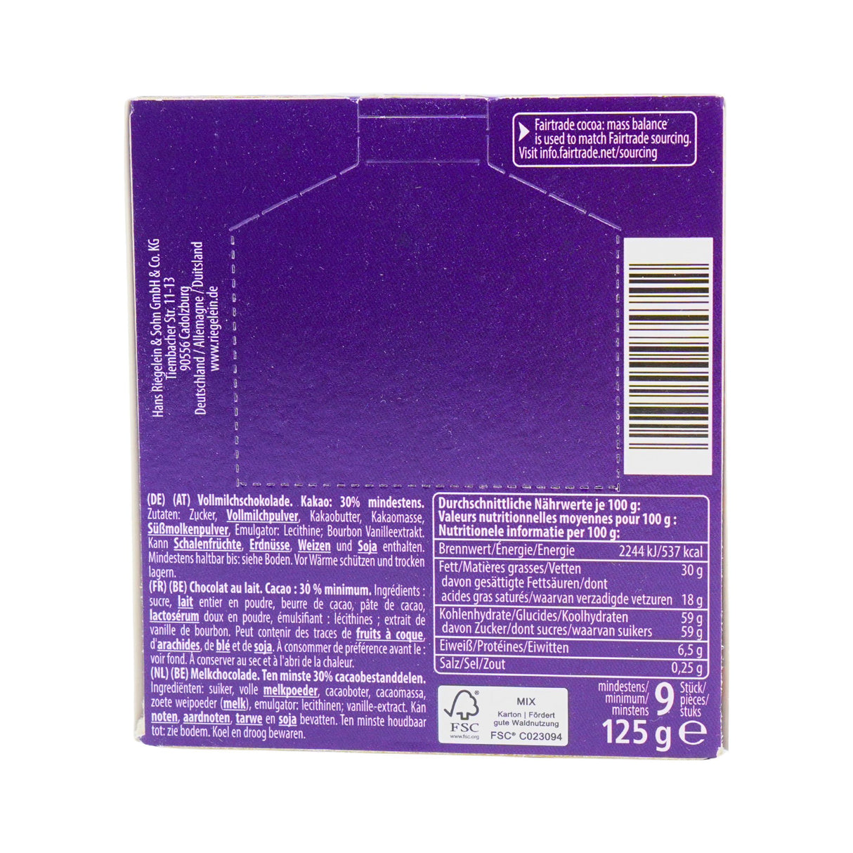 Riegelein Chocolate Sinterklaas Figures 9 per box