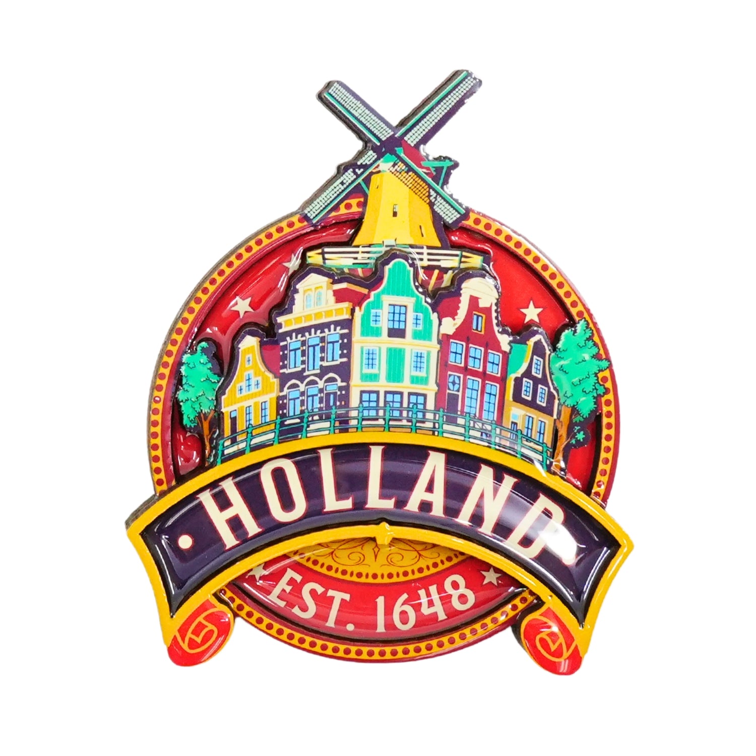 Magnet Vintage Round Holland