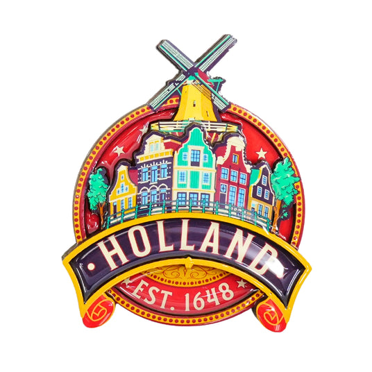 Magnet Vintage Round Holland
