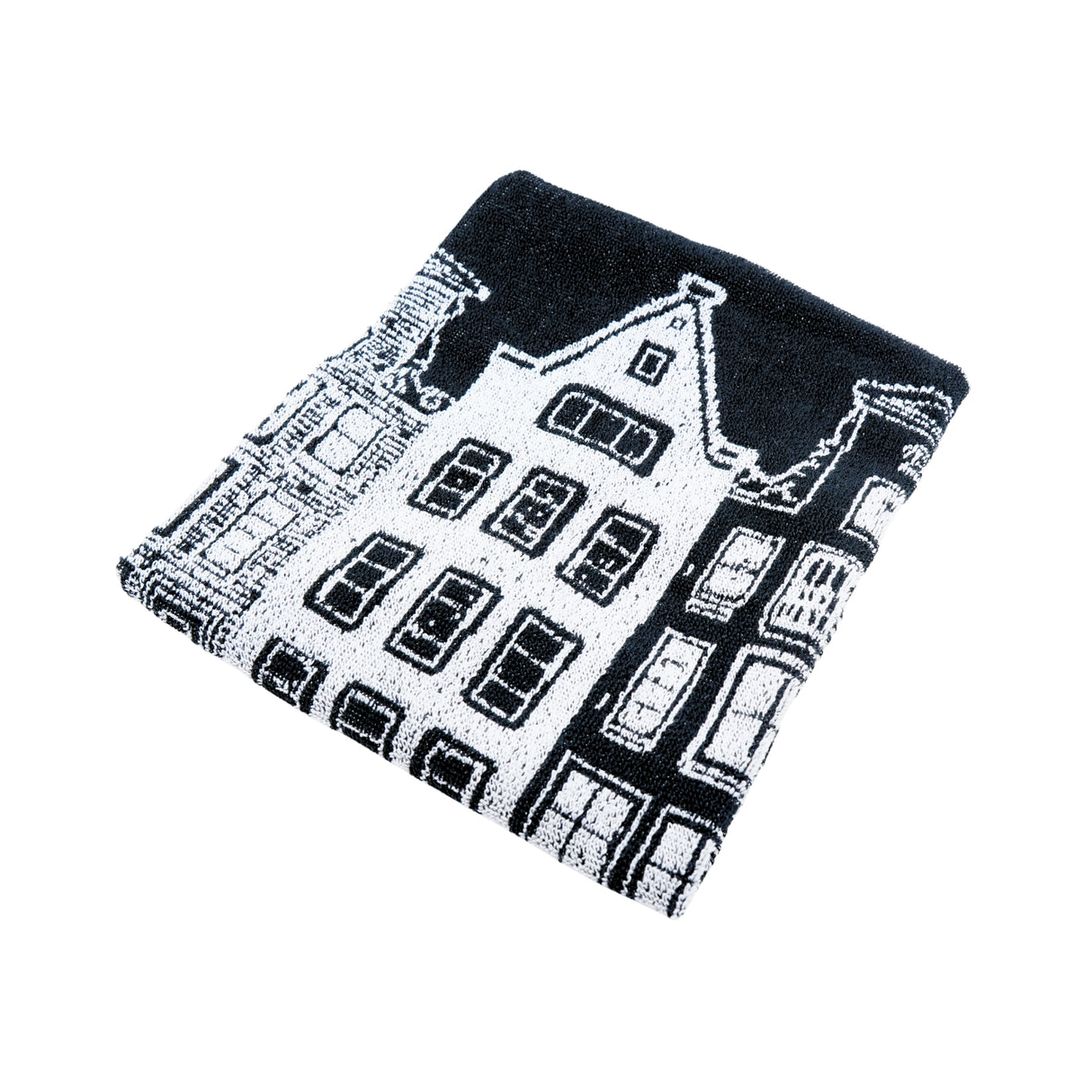 DDDDD Canal Black w/ Red Stripe Hand Towel 20x22 inch