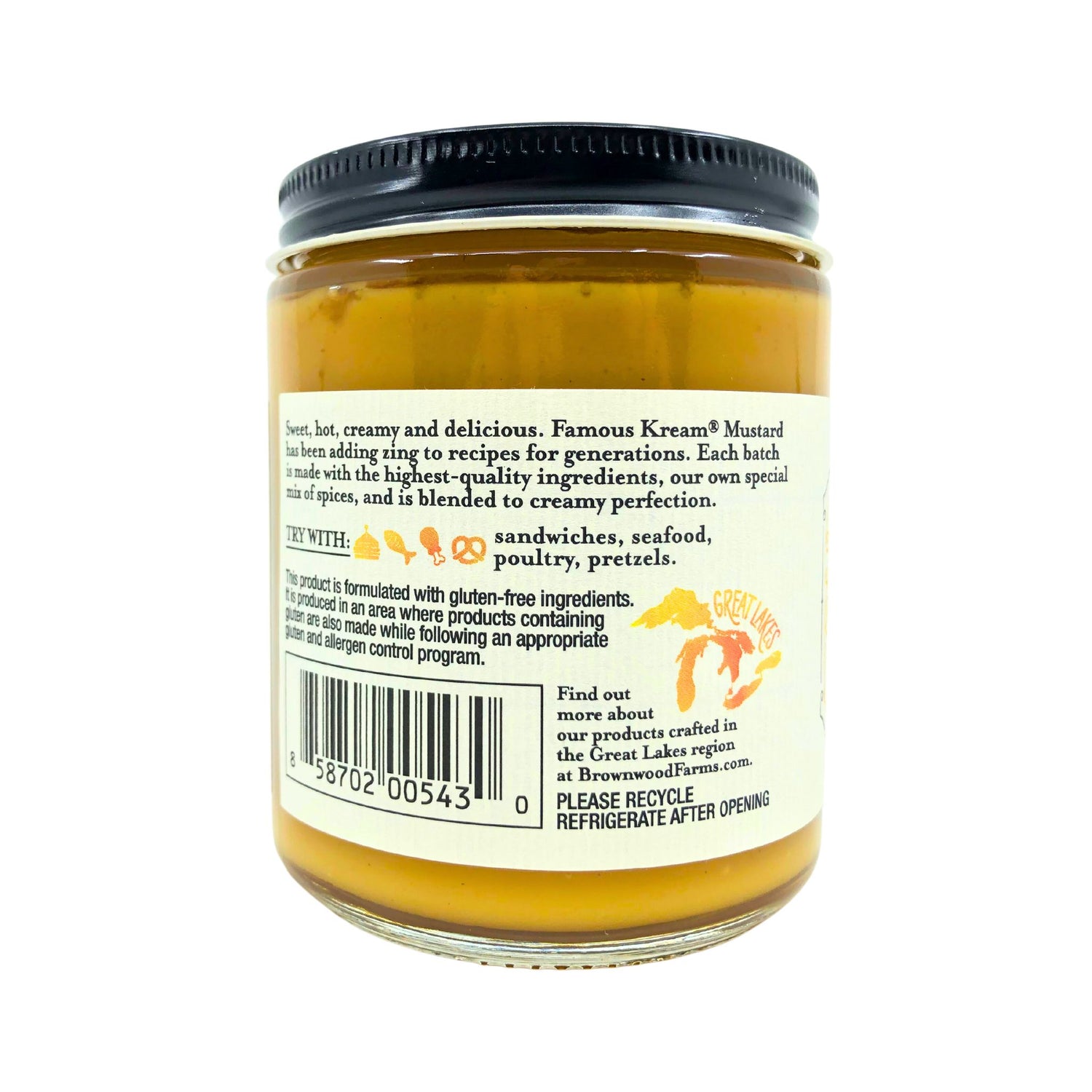 Brownwood Farm Famous Kream Mustard 9 oz