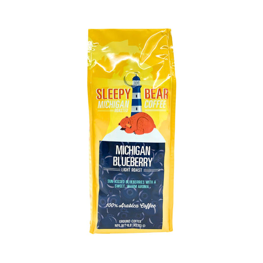 Sleepy Bear Michigan Blueberry Coffee Ground 16oz