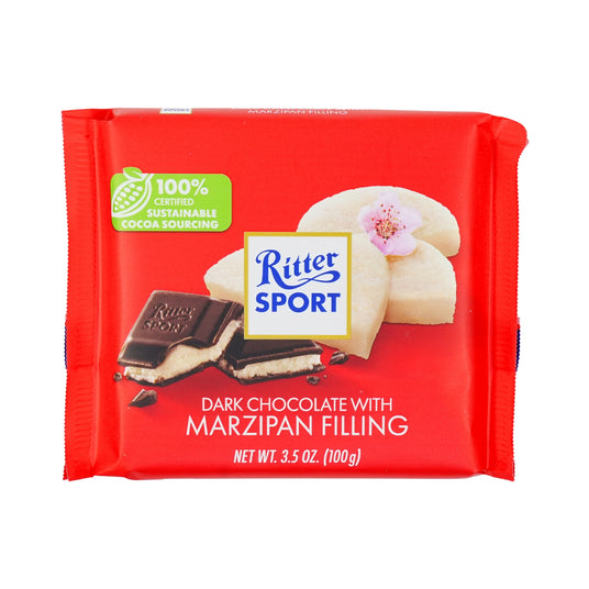 Ritter Dark Chocolate Bar With Marzipan Filling 3.5 oz mp12