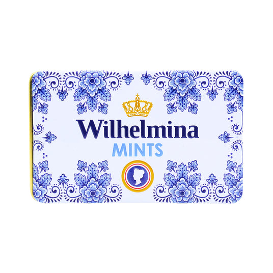 Wilhelmina Mints Mini Delft Tin Slide Top 3.5 oz