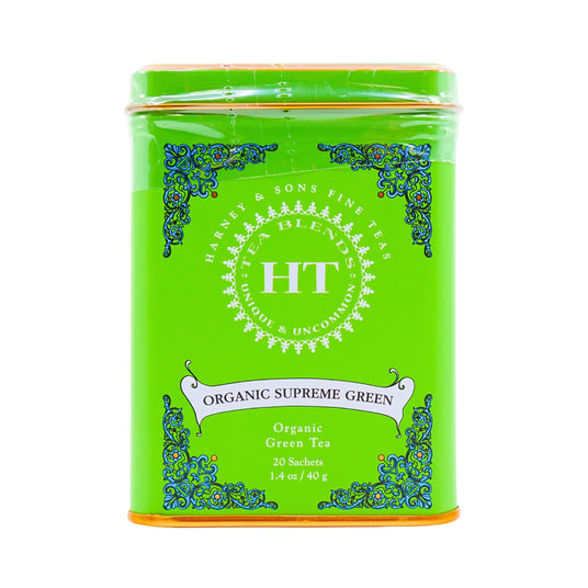 Harney & Sons Organic Plain Green Tea 20 Ct Tin