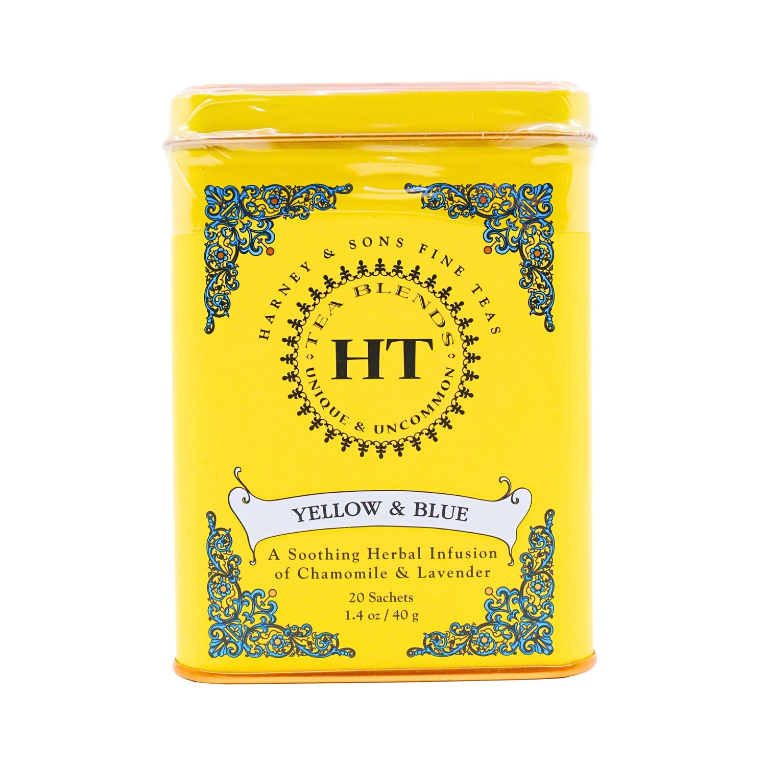Harney & Sons Chamomile and Lavender Yellow & Blue 20 Ct Tea Tin