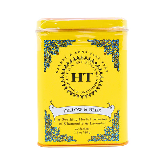 Harney & Sons Chamomile and Lavender Yellow & Blue 20 Ct Tea Tin