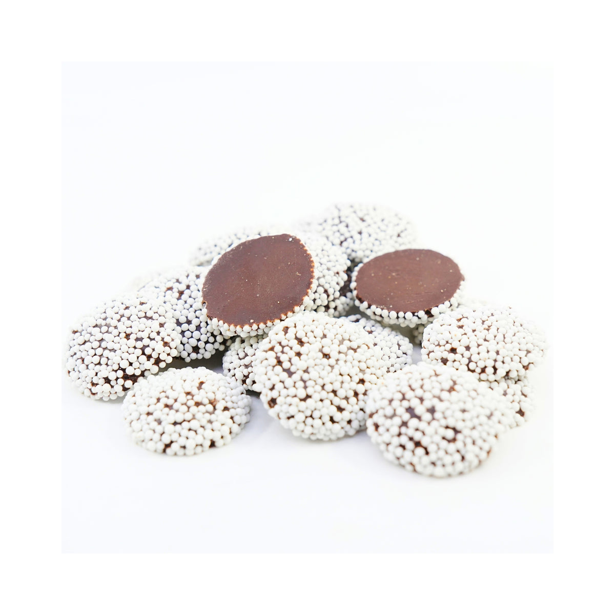Dutch Hutch Dark Chocolate White Nonpareils 7 oz
