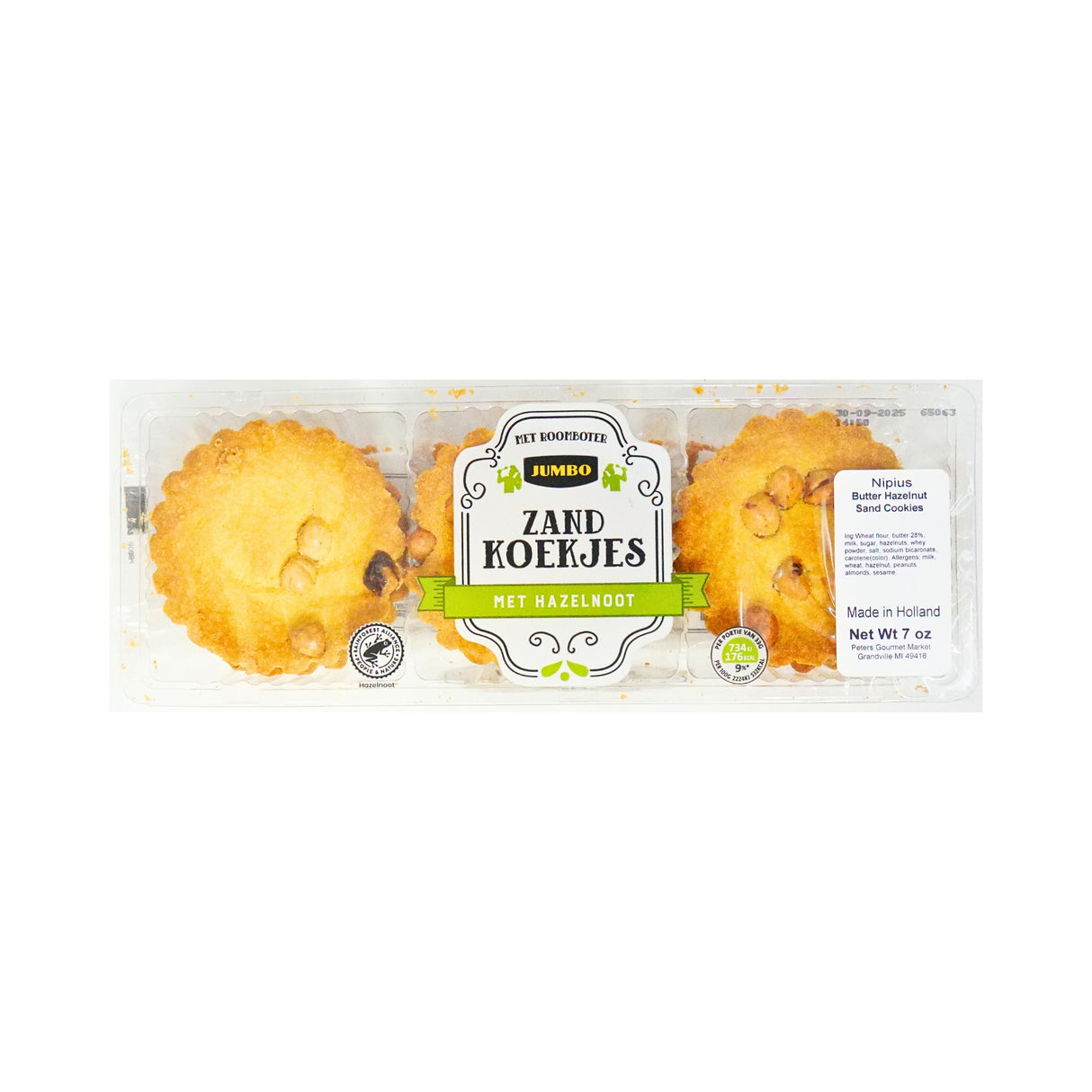 Jumbo Nipius Hazelnut Sand cookies 7 oz