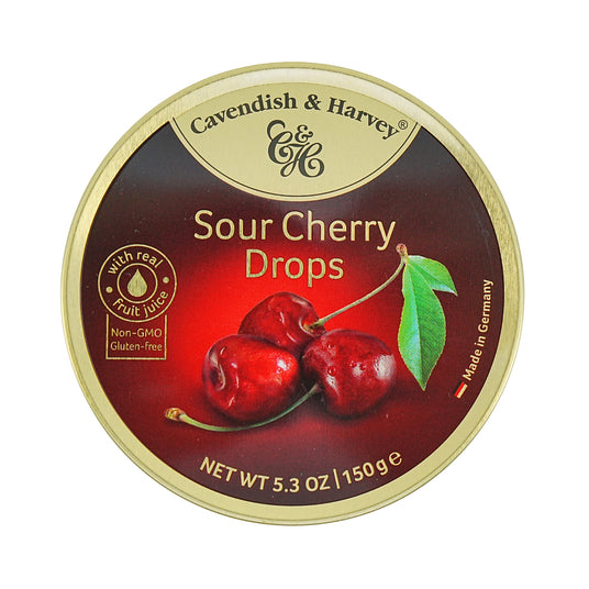 Cavendish & Harvey Cherry Candy 5.3oz Tin