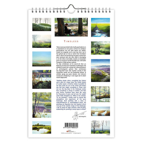 Timeless Dutch Nature Birthday Calendar 8x12 tall inches