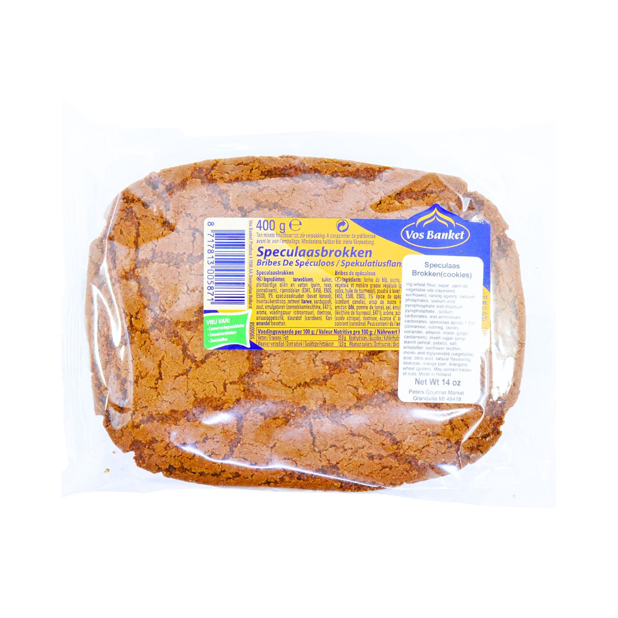 Vos Banket Speculaas Brokken 13.2 Ounce