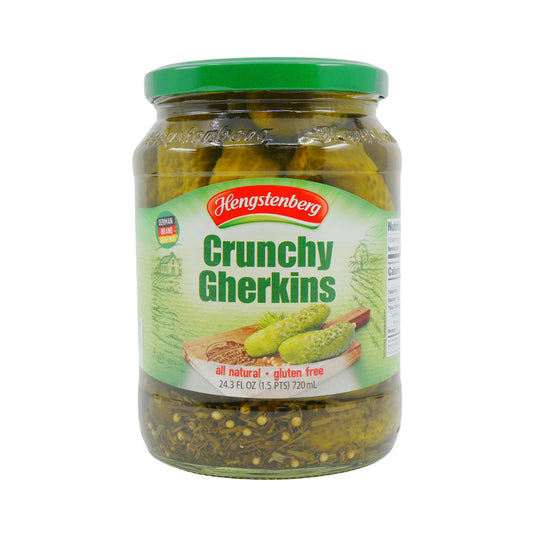 Hengstenberg Crunchy Gherkins 24 oz Jar