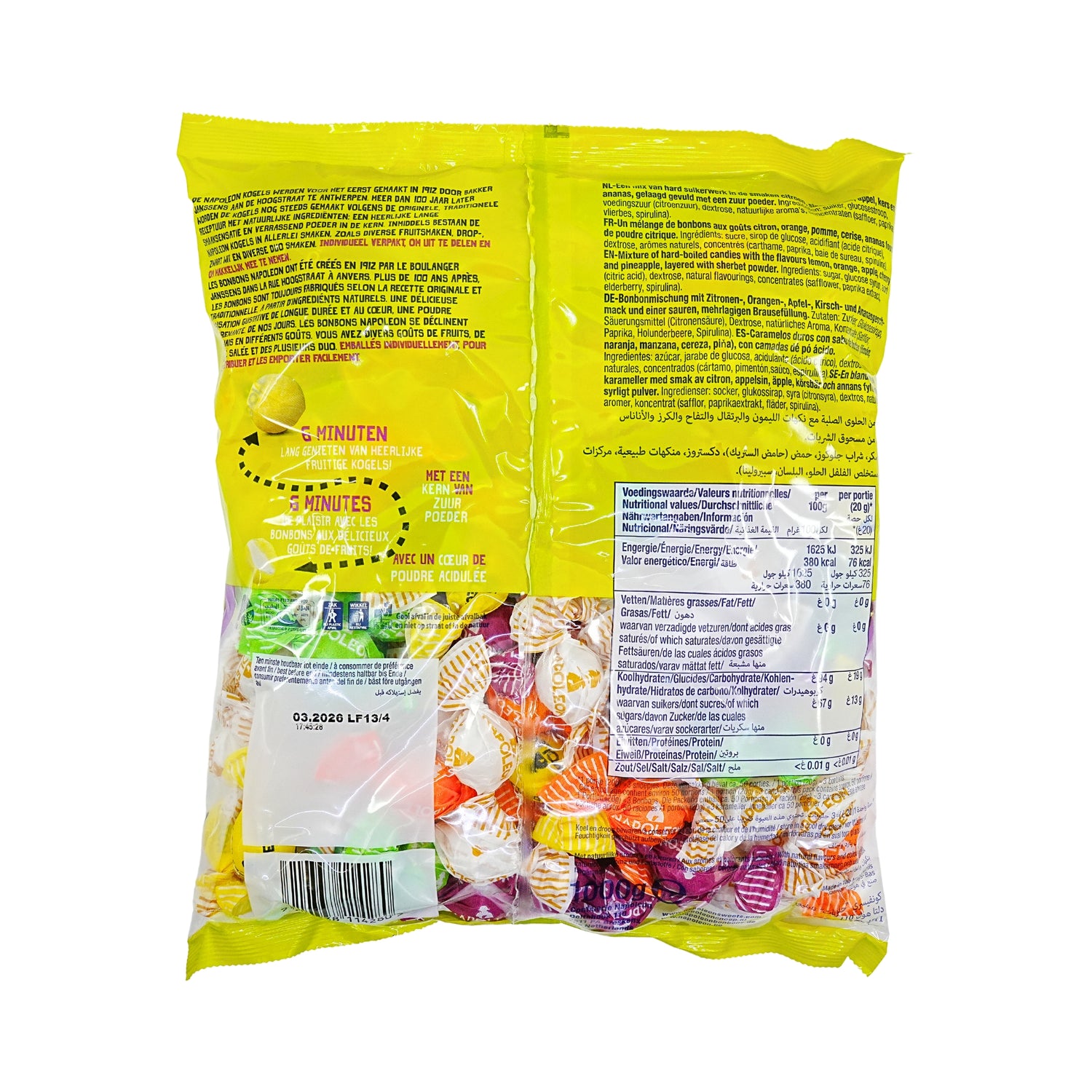 Napoleon Fruit Mix Sour Candy Balls 2.2 lb