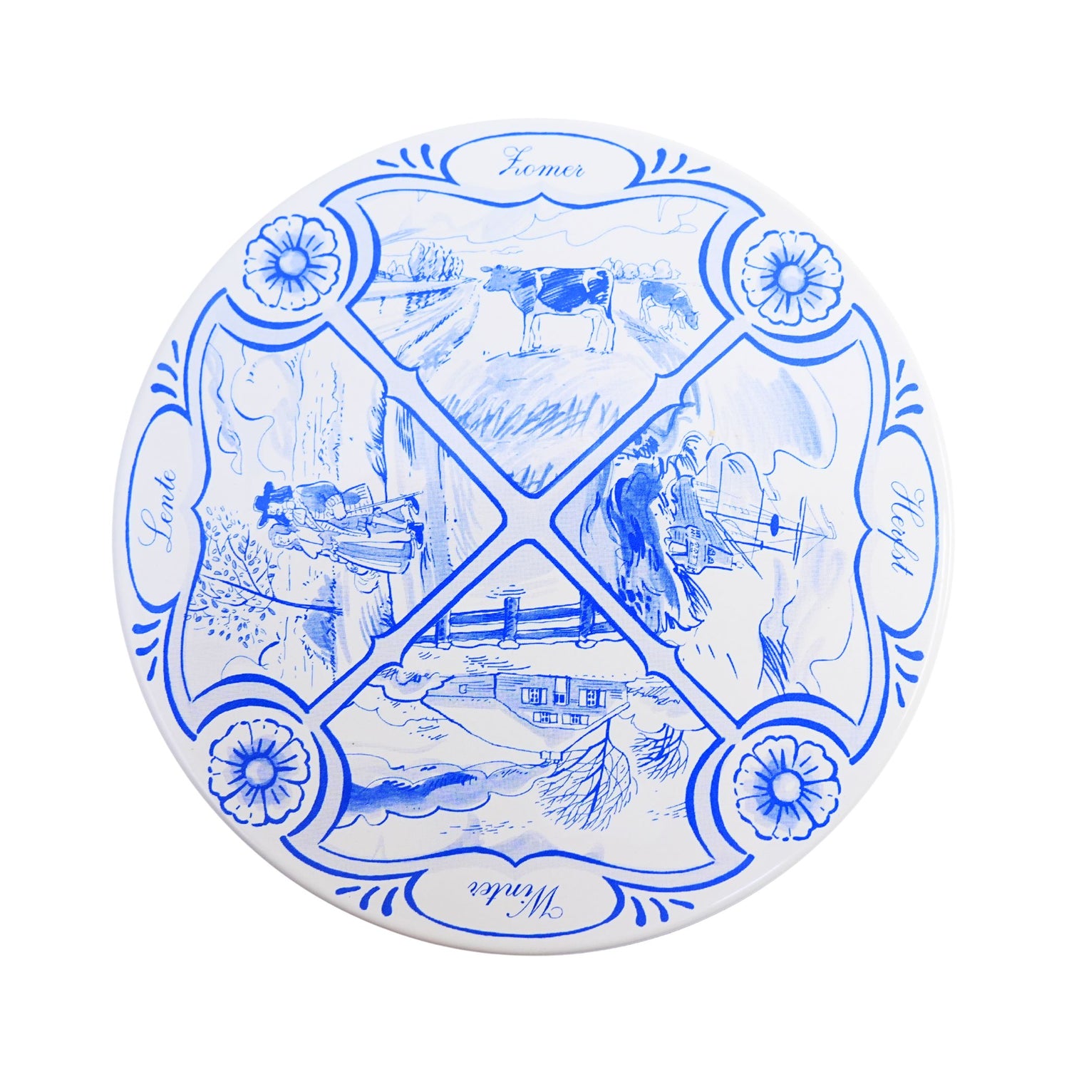 Markus Holland Delft style Stroopwafel tin with 8 stroopwafels