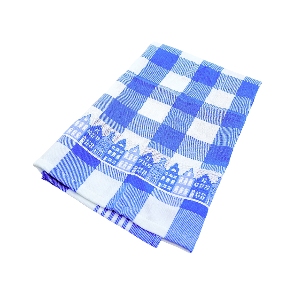 Twentse Blue with Canal Houses TEA Towel 25x23 inches