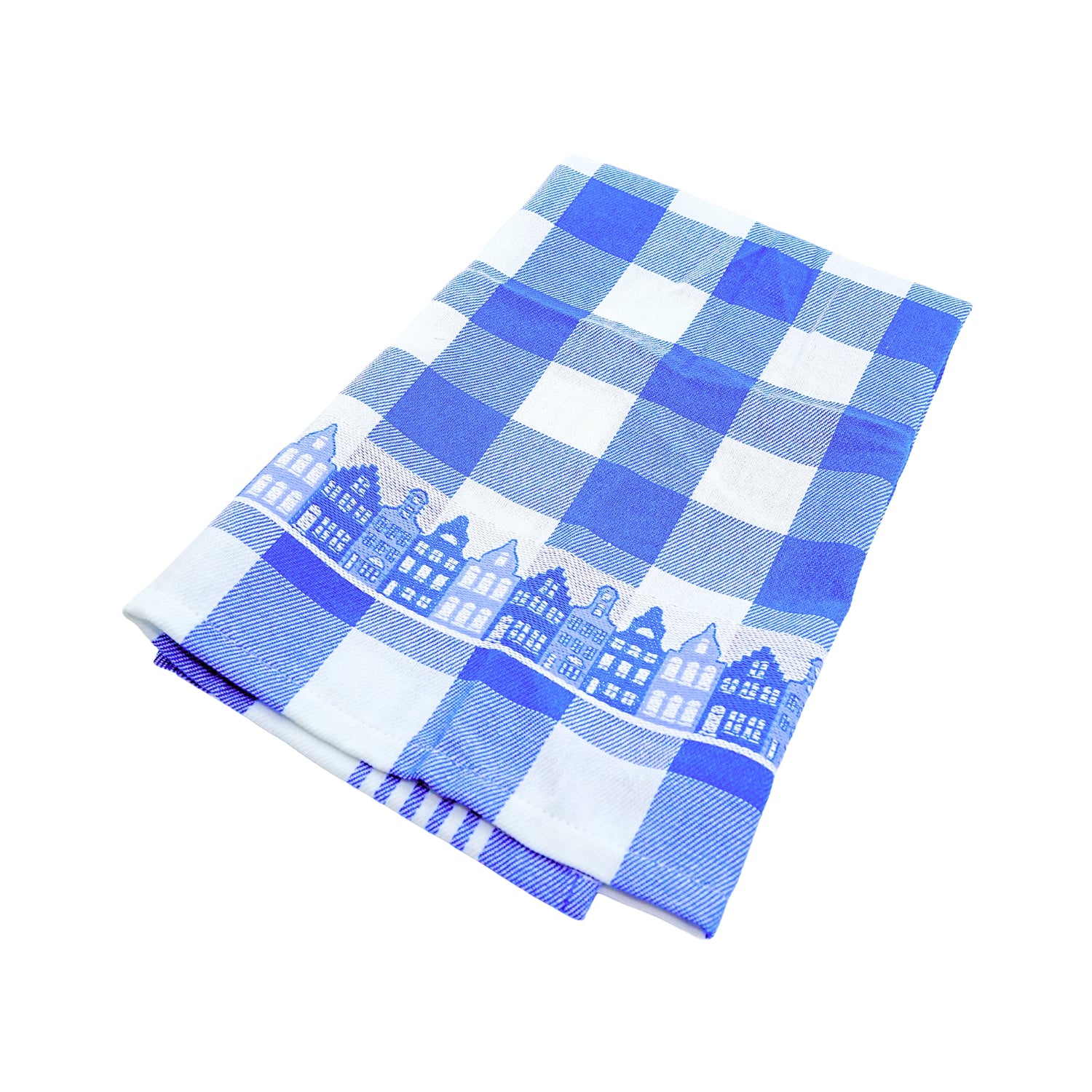 Twentse Blue with Canal Houses TEA Towel 25x23 inches