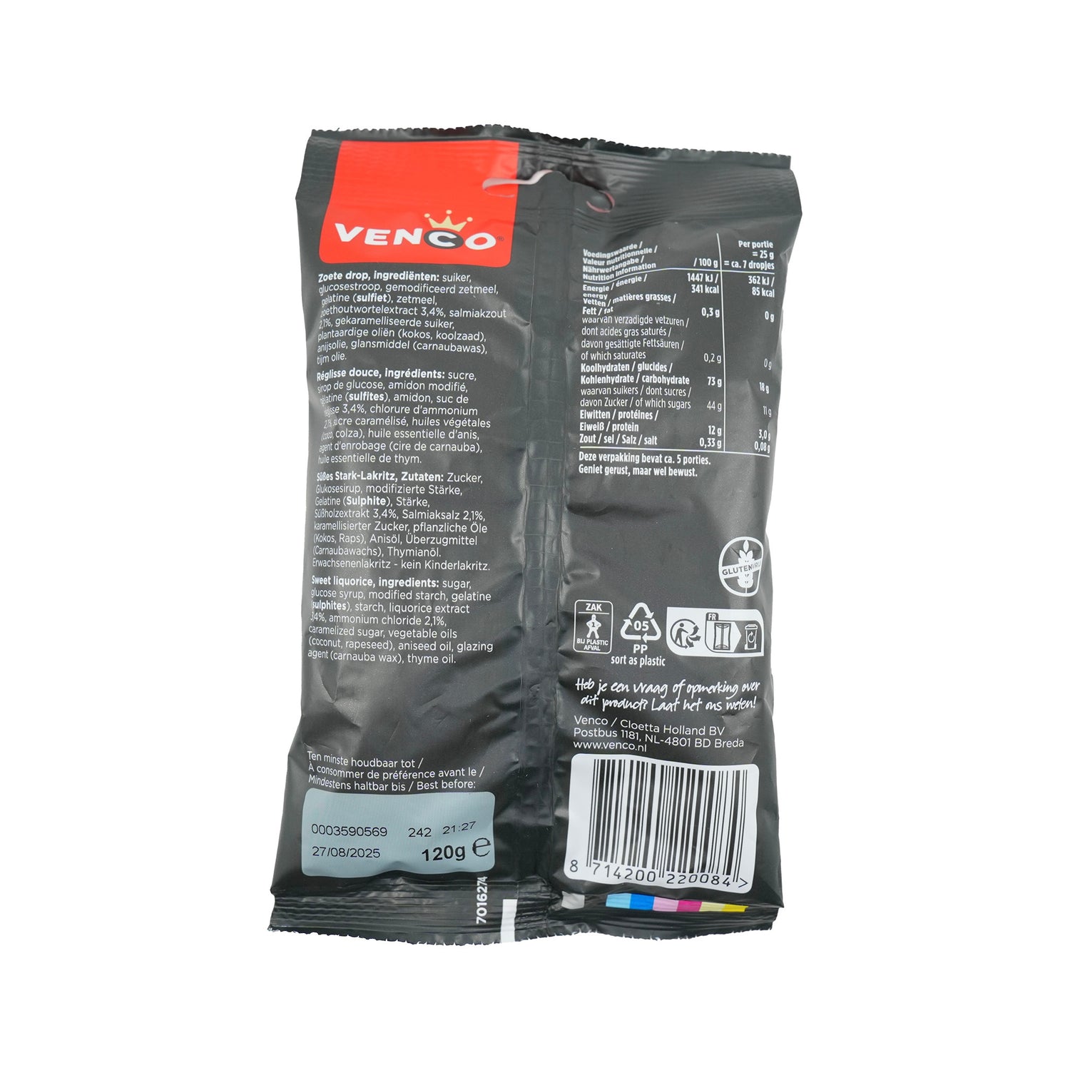 Venco Licorice Coins 4.23 oz Bag - 120g