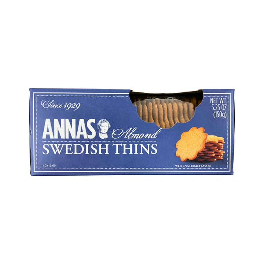 Annas Almond Swedish Thins 5.25oz Box 12/cs