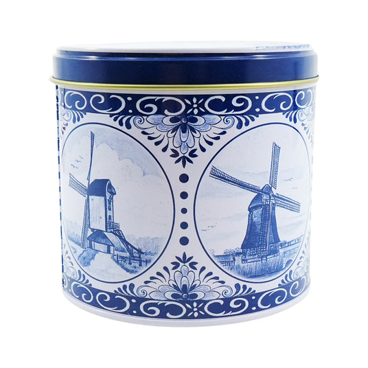 KM Delft Blue Dutch Windmills Empty Tin