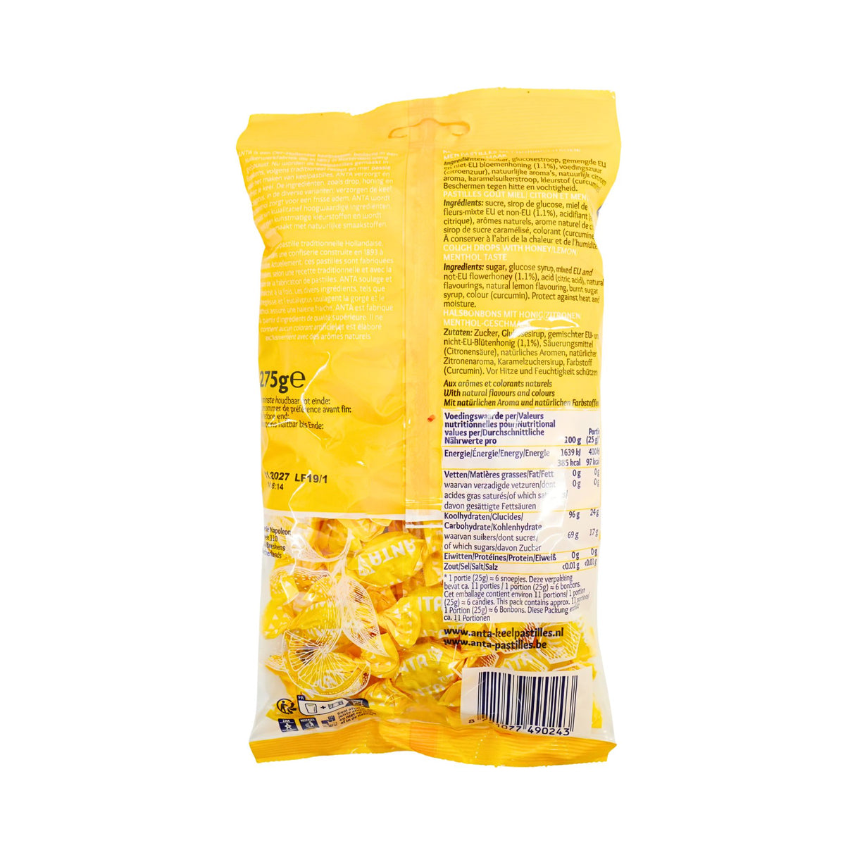 Anta Flu Honey Lemon Lozenges 9.7 oz bag