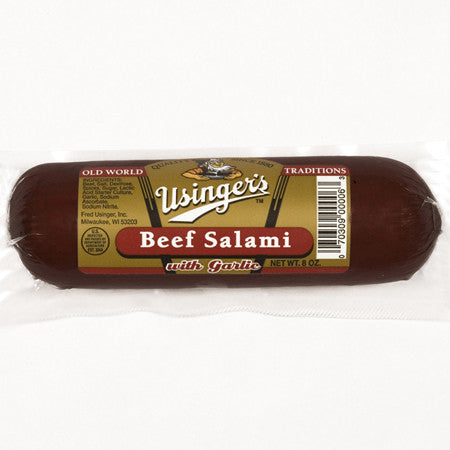 Usinger Beef Salami Garlic 10 oz