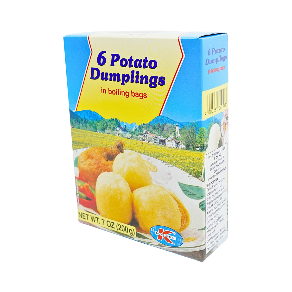 Dr Willi Knoll 6 Potato Dumplings Halb & Halb in Boiling Bag 7.05 oz(18)
