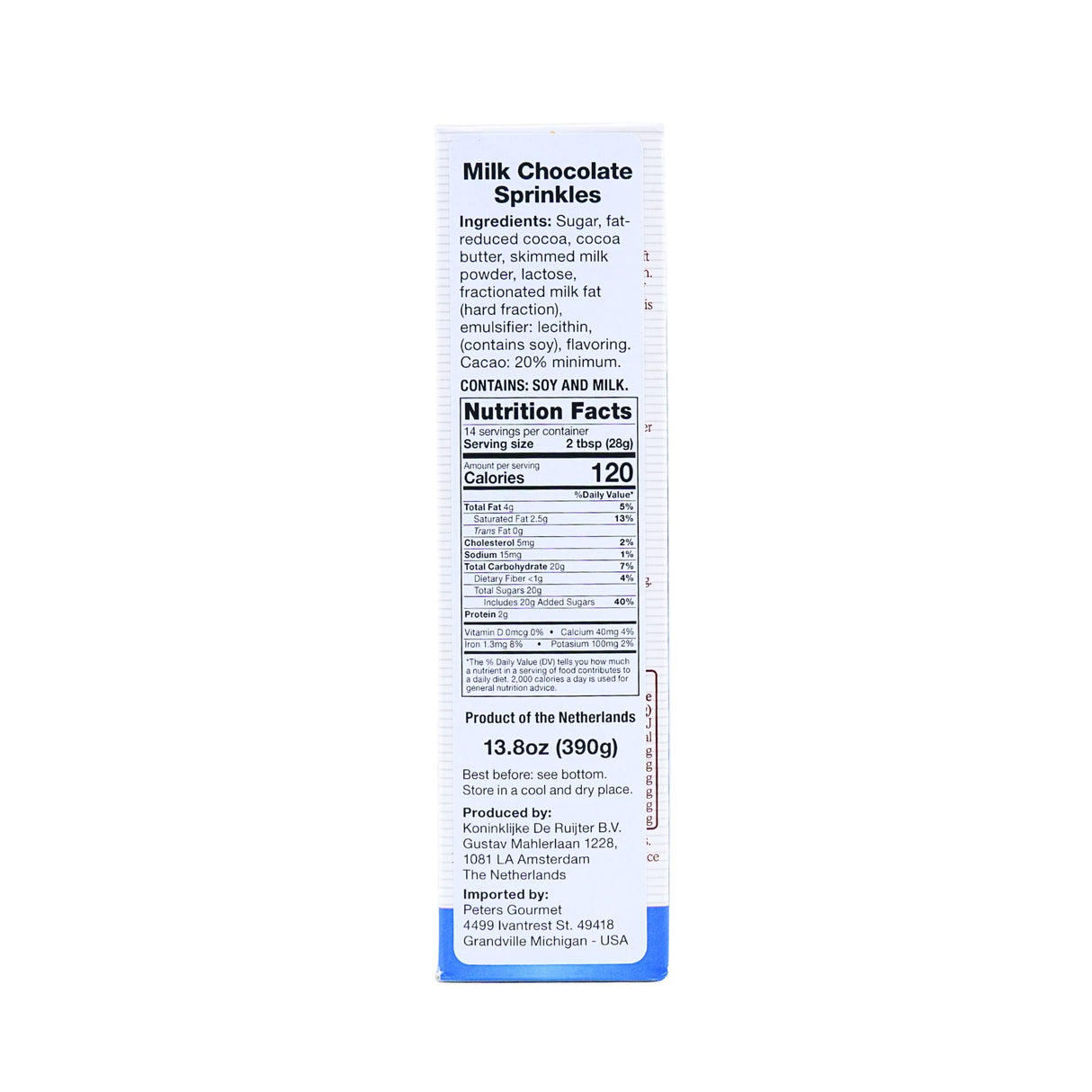 De Ruijter Milk Chocolate Sprinkles Hagelslag 13.8 oz