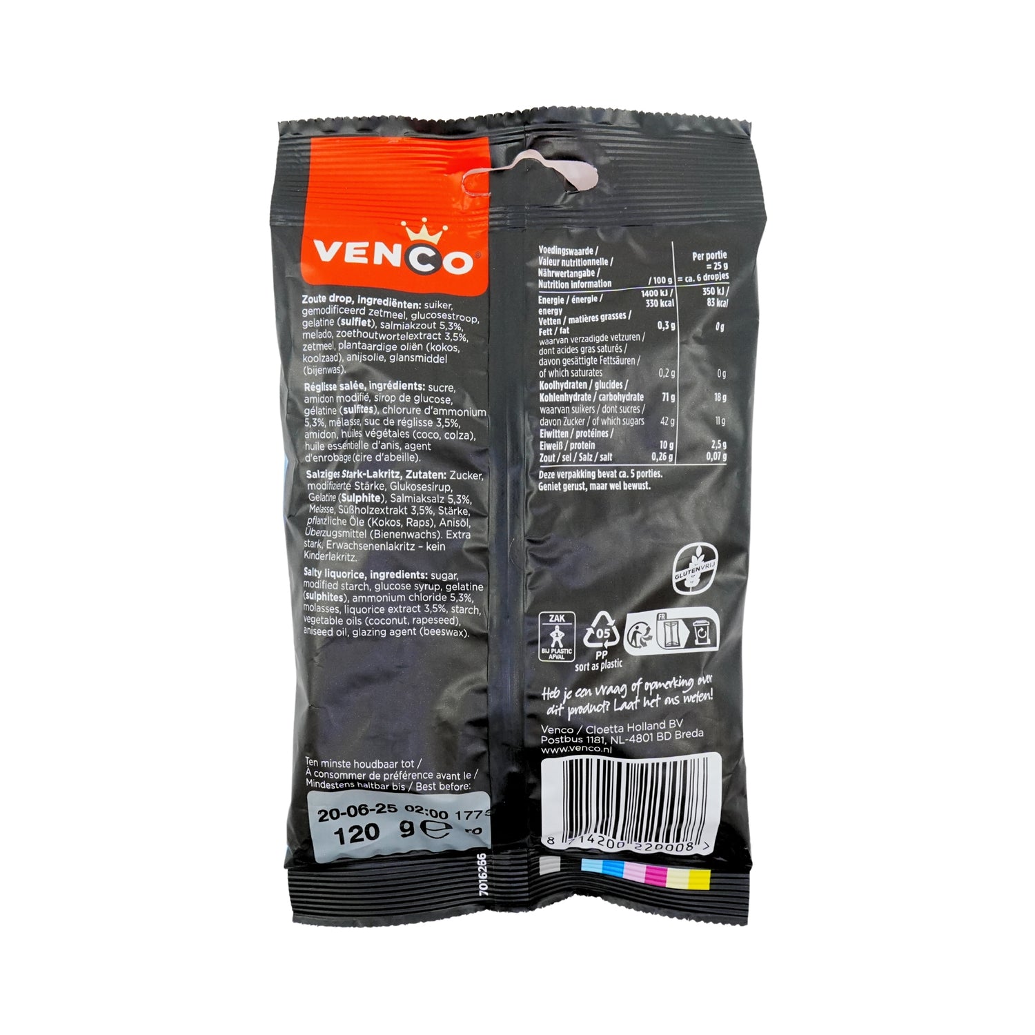 Venco Licorice Boerderij Farm Shape 4.2 oz Bag 120g